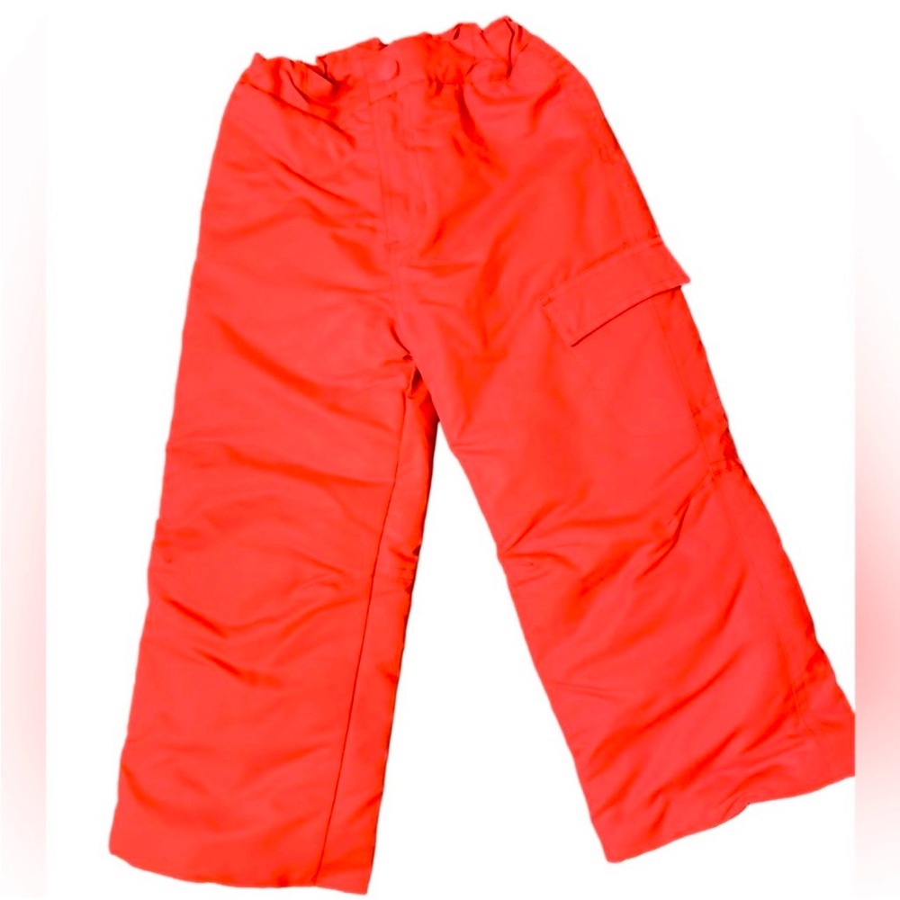 Slalom Ski Pants for Kids adjustable waist size 4 orange